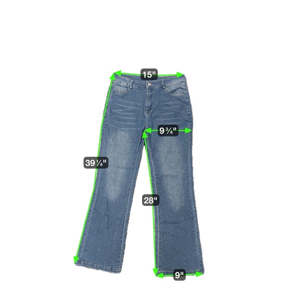 Thin High Rise Blue Denim Jeans - Picture 9 of 9